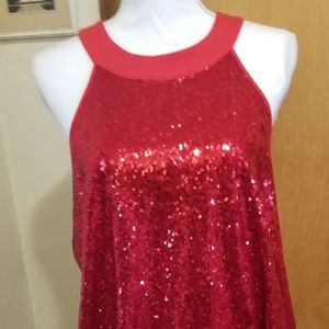 sequin red top